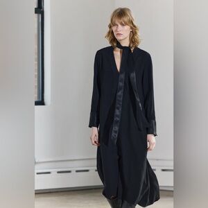 Zara zw collection dress with contrasting tie